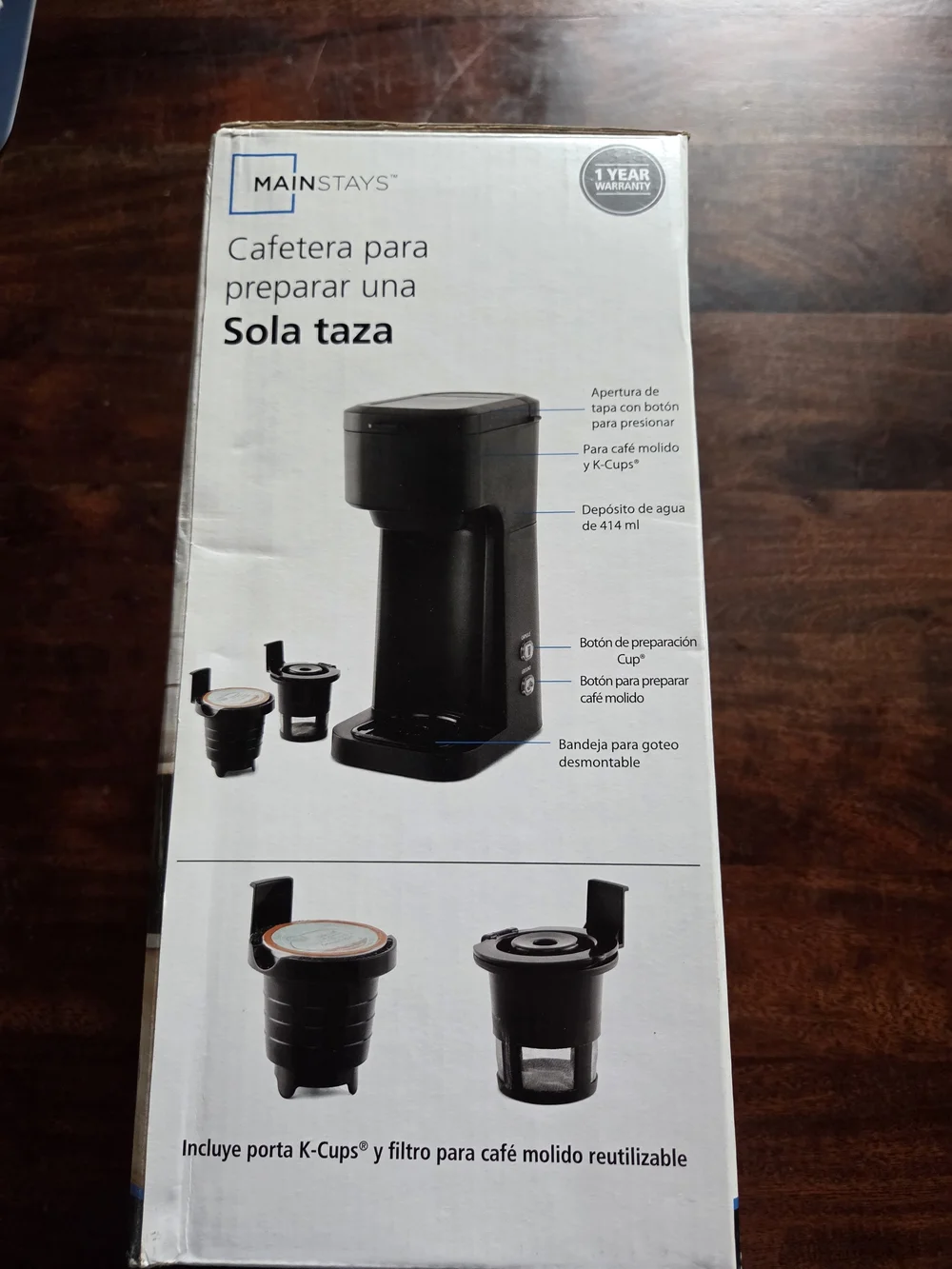 Nib Mainstays Black Single-Serve Coffee Brewer